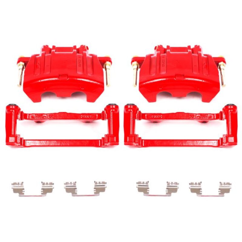 Power Stop 05-11 Chrysler 300 Front Red Calipers w/Brackets - Pair-thumbmail-1