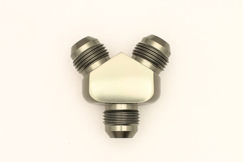 DeatschWerks 8AN Male Flare + 8AN Male Flare To 8AN Male Flare Y-Block Fitting-thumbmail-3