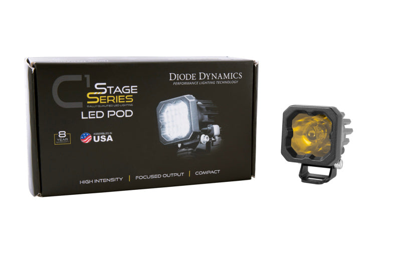 Diode Dynamics Stage Series C1 LED Pod Sport - Yellow Wide Standard ABL Each-thumbmail-8
