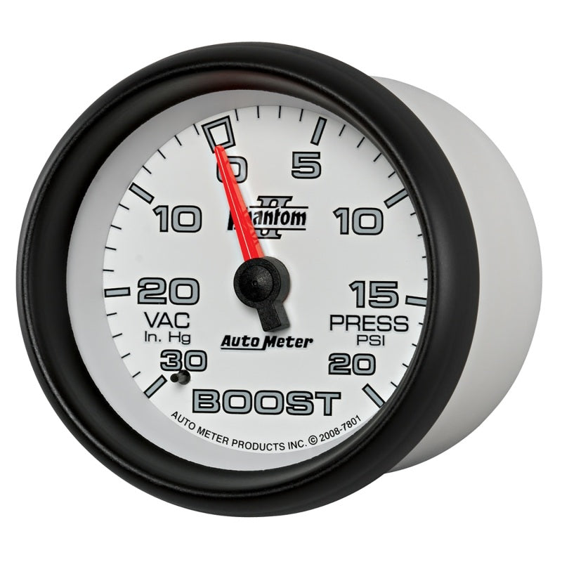 AutoMeter Gauge Vac/Boost 2-5/8in. 30Inhg-20PSI Mechanical Phantom II-thumbmail-6