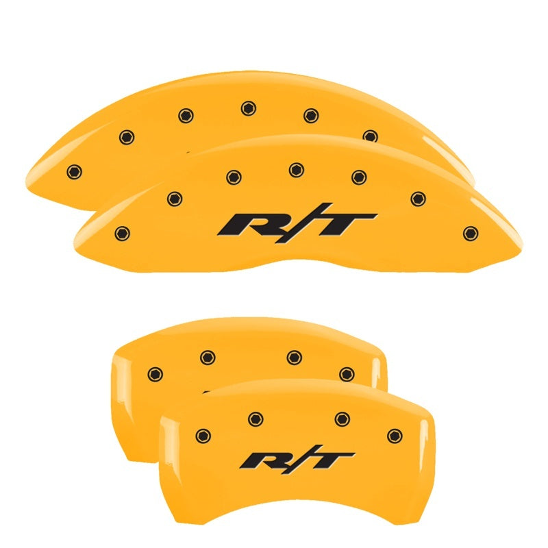 MGP 4 Caliper Covers Engraved Front & Rear RT1-Truck Yellow finish black ch-thumbmail-3