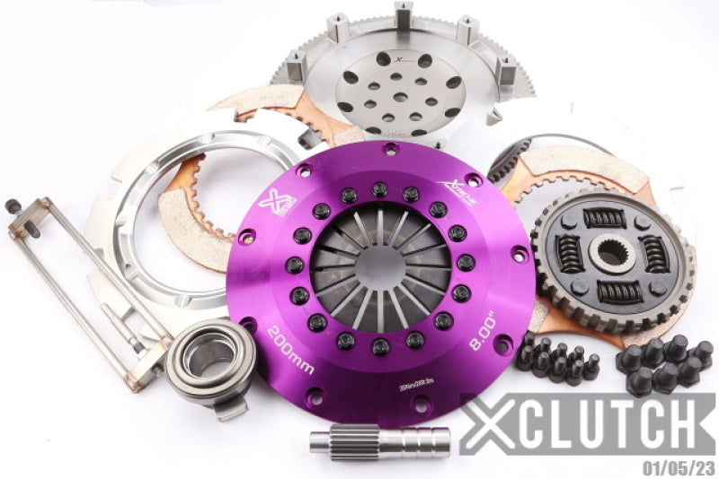 XClutch 1997 Mitsubishi Lancer EVO IV 2.0L 8in Twin Sprung Ceramic Clutch Kit-thumbmail-1