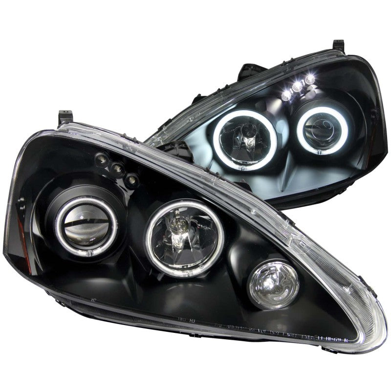 ANZO 2005-2006 Acura Rsx Projector Headlights w/ Halo Black-thumbmail-2