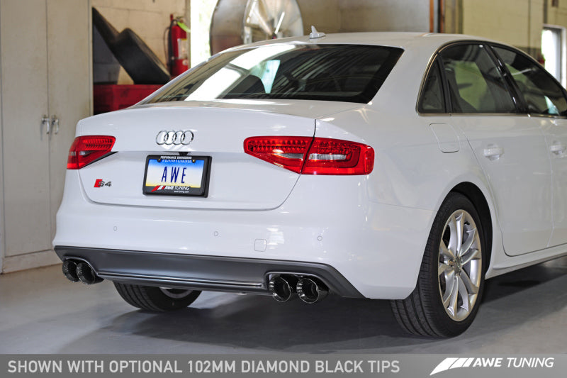 AWE Tuning Audi B8.5 S4 3.0T Track Edition Exhaust - Diamond Black Tips (102mm)-thumbmail-6
