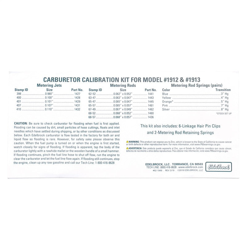 Edelbrock Calibration Kit for 1912 / 1913-thumbmail-14