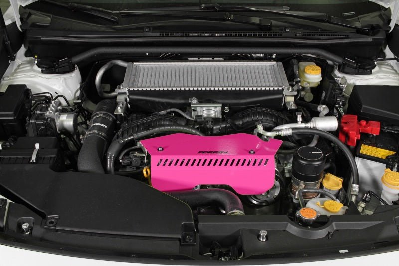 Perrin 2022+ Subaru WRX Pulley Cover - Hyper Pink-thumbmail-8