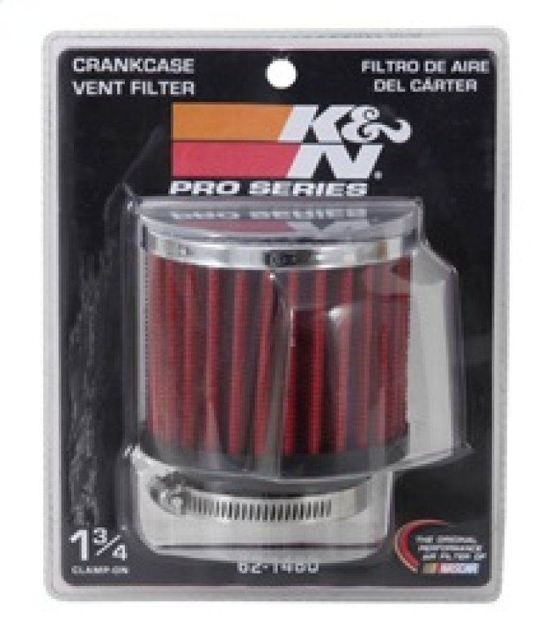 K&N 1.75in Flange ID x 3in OD x 2.5in H Chrome Finish Rubber Base Crankcase Vent Filter-thumbmail-14