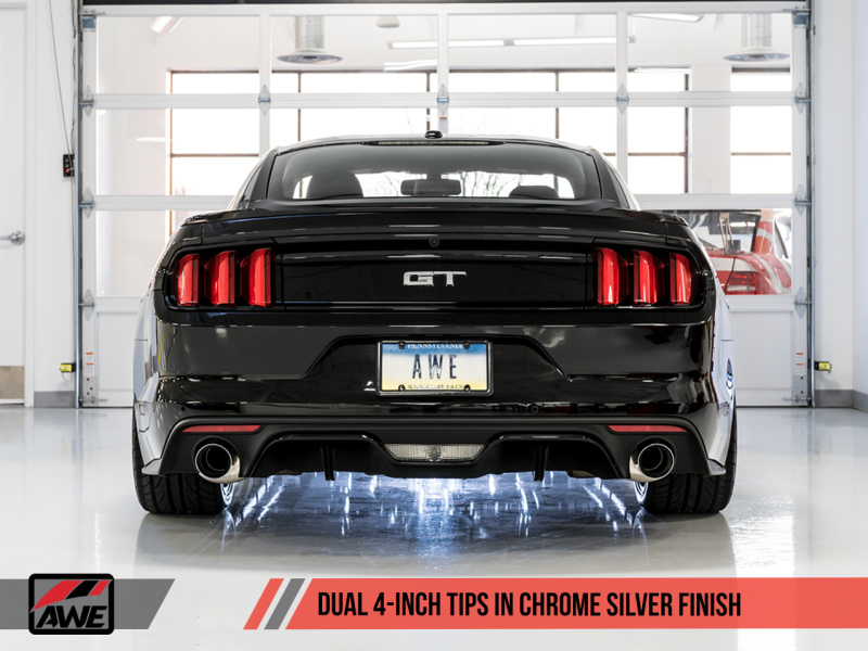 AWE Tuning S550 Mustang GT Cat-back Exhaust - Touring Edition (Chrome Silver Tips)-thumbmail-12