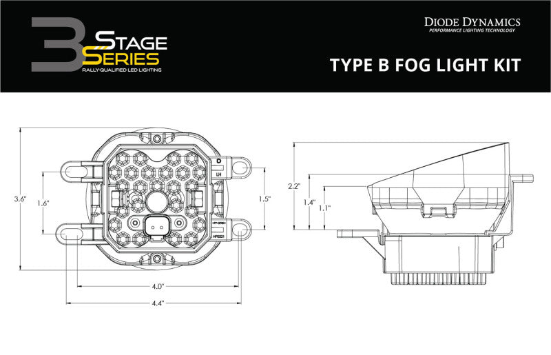 Diode Dynamics SS3 Max Type B Kit ABL - Yellow SAE Fog-thumbmail-9