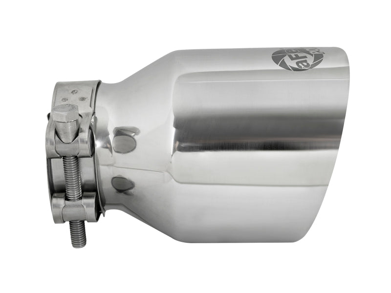 aFe MACH Force-Xp 304 SS Clamp-On Exhaust Tip 2.5in. Inlet / 4in. Outlet / 6in. L - Polished-thumbmail-7
