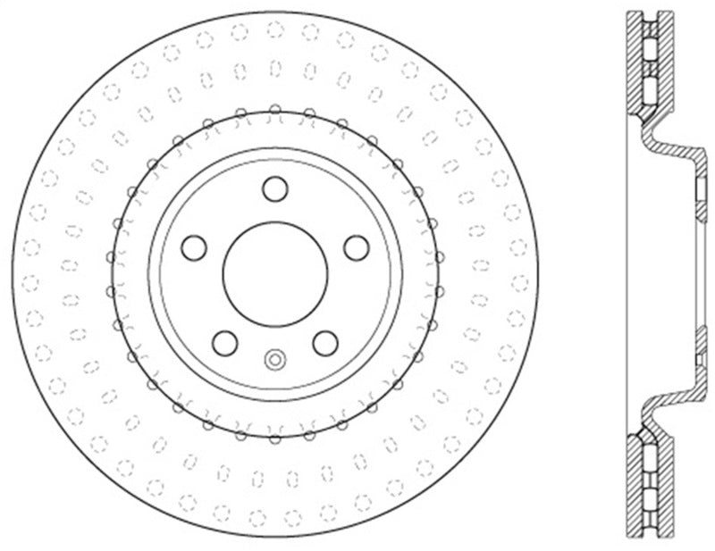 StopTech Power Slot 12 Audi A6 Quattro/11-12 A7 Quattro / 07/11-13 S4 Front Right Slotted Rotor-thumbmail-2