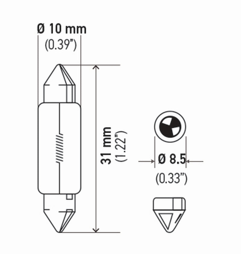 Hella Bulb 6411 12V 10W Sv858 T325 10X41(2)-thumbmail-6
