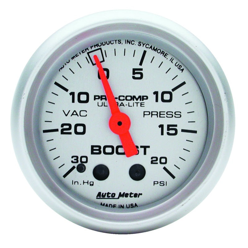 Autometer Ultra-Lite 52mm 20 PSI Mechanical Boost Gauge-thumbmail-1