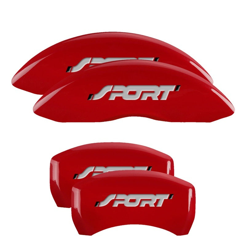 MGP 4 Caliper Covers Engraved Front & Rear Oval logo/Ford Red finish silver ch-thumbmail-3