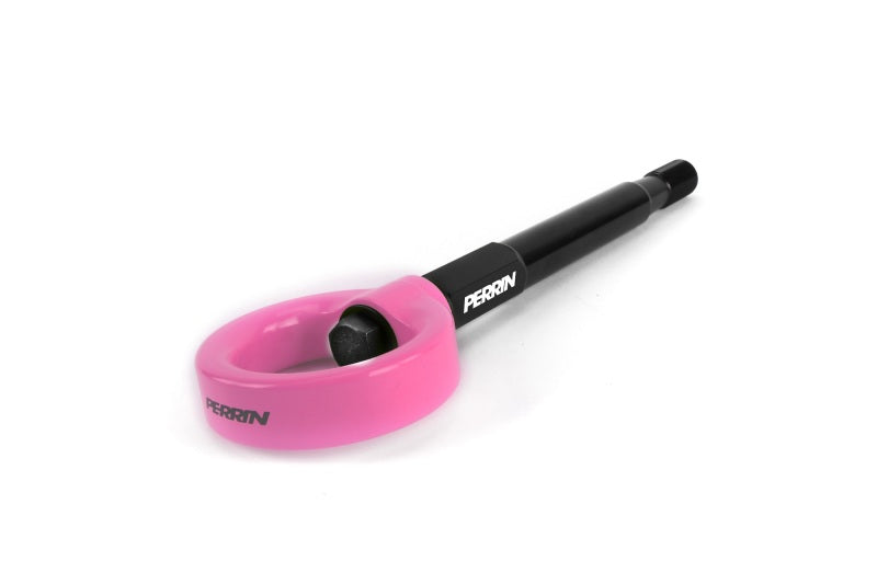 Perrin 2022 Subaru WRX / 18-21 Crosstrek / 14-21 Forester Tow Hook Kit (Front) - Hyper Pink-thumbmail-3