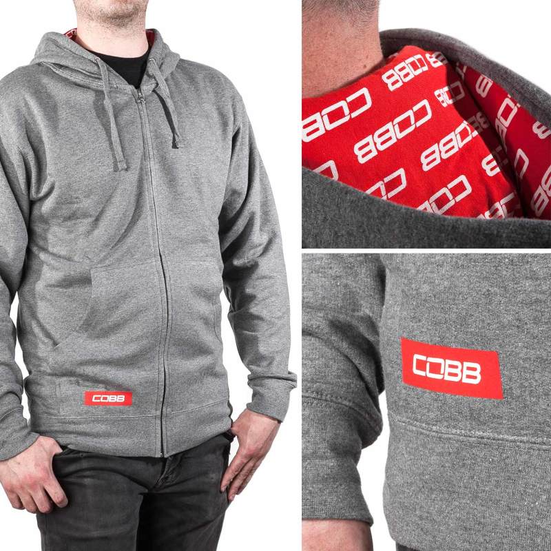 Cobb Grey Zippered Hoodie - Size Large-thumbmail-6