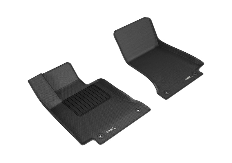 3D MAXpider 2015-2020 Mercedes Benz C-Class Sedan/Coupe W205/C205 Kagu 1st Row Floormat - Black-thumbmail-1