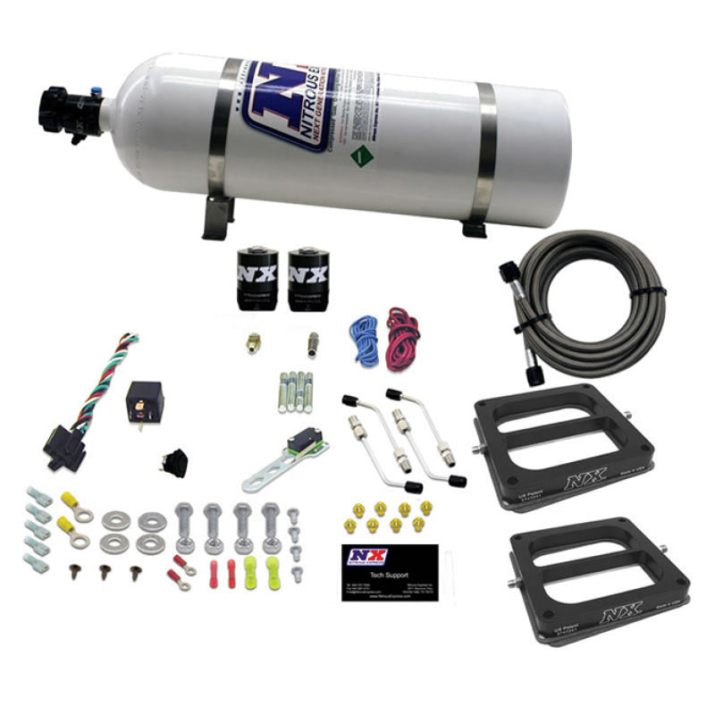 Nitrous Express Dual Dom/Gas Nitrous Kit (100-500HP) w/15lb Bottle-thumbmail-2