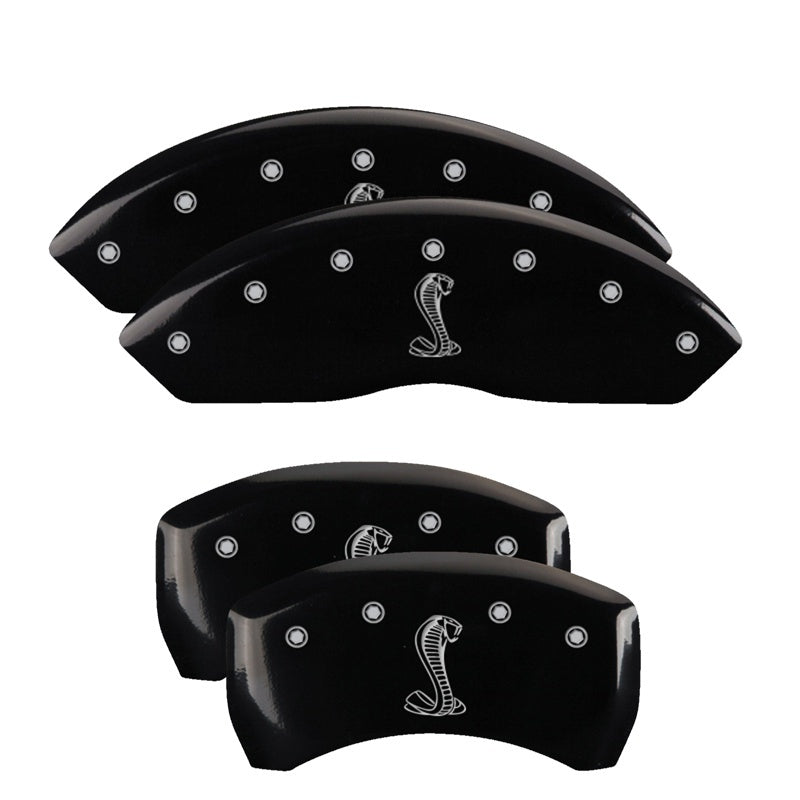 MGP 4 Caliper Covers Engraved Front & Rear Tiffany Snake Black finish silver ch-thumbmail-3