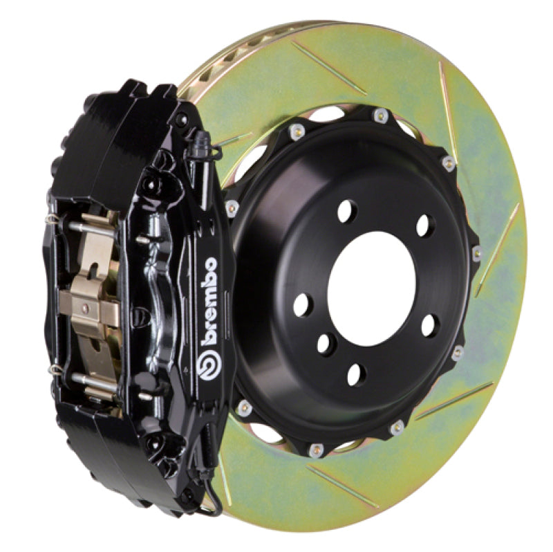 Brembo 05-08 997.1 C2 (Excl PCCB) Fr GT BBK 4Pis Cast 2pc 355x32 2pc Rotor Slotted Type1-Black-thumbmail-1