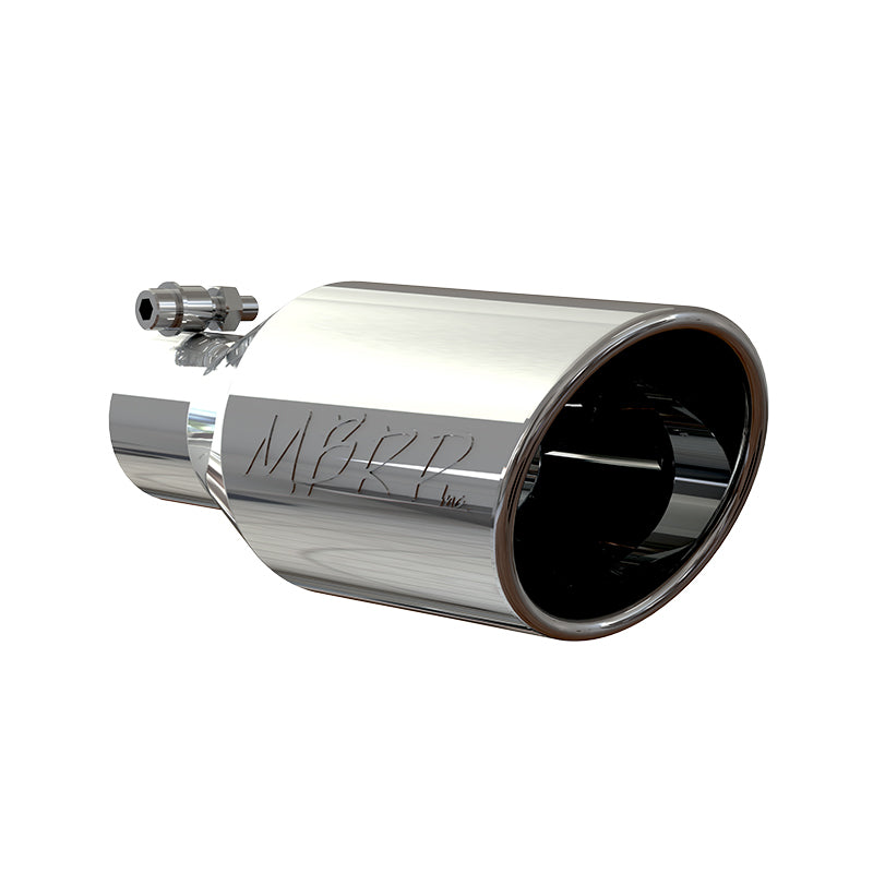 MBRP Universal Tip 4.5 O.D. Angle Rolled End 2.5 Inlet 11in Length - T304-thumbmail-3