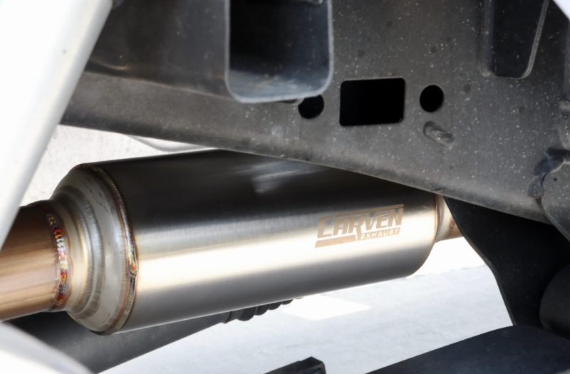 Carven 15-20 Ford F-150 Ecoboost Competitor Series Cat-Back w/TR-Series Muf. & 4in Tip-Polished-thumbmail-2