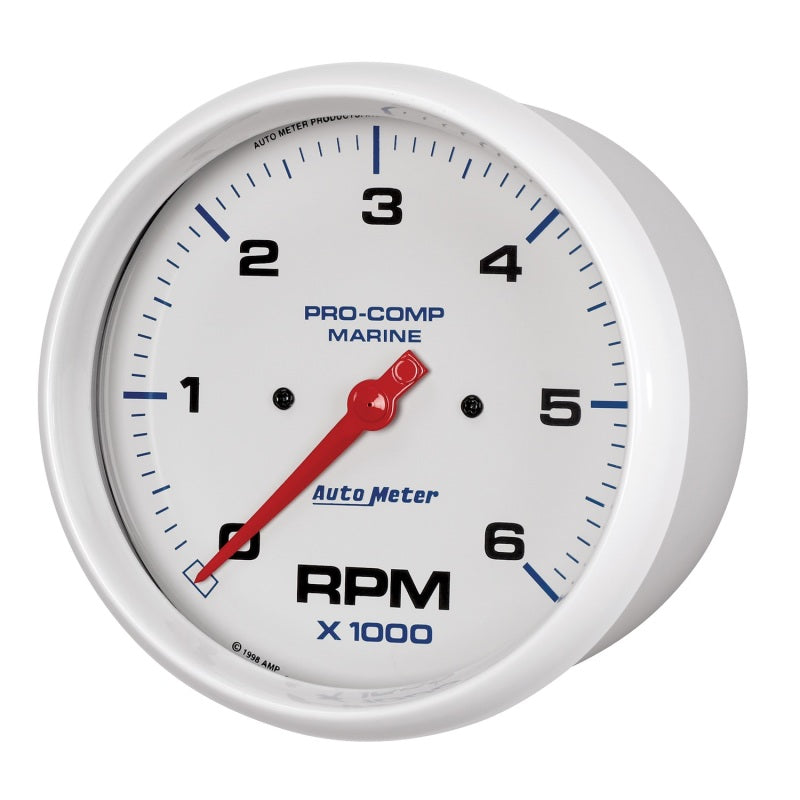 Autometer Marine White Ultra-Lite 5in In-Dash Tachometer 0-6K RPM-thumbmail-3