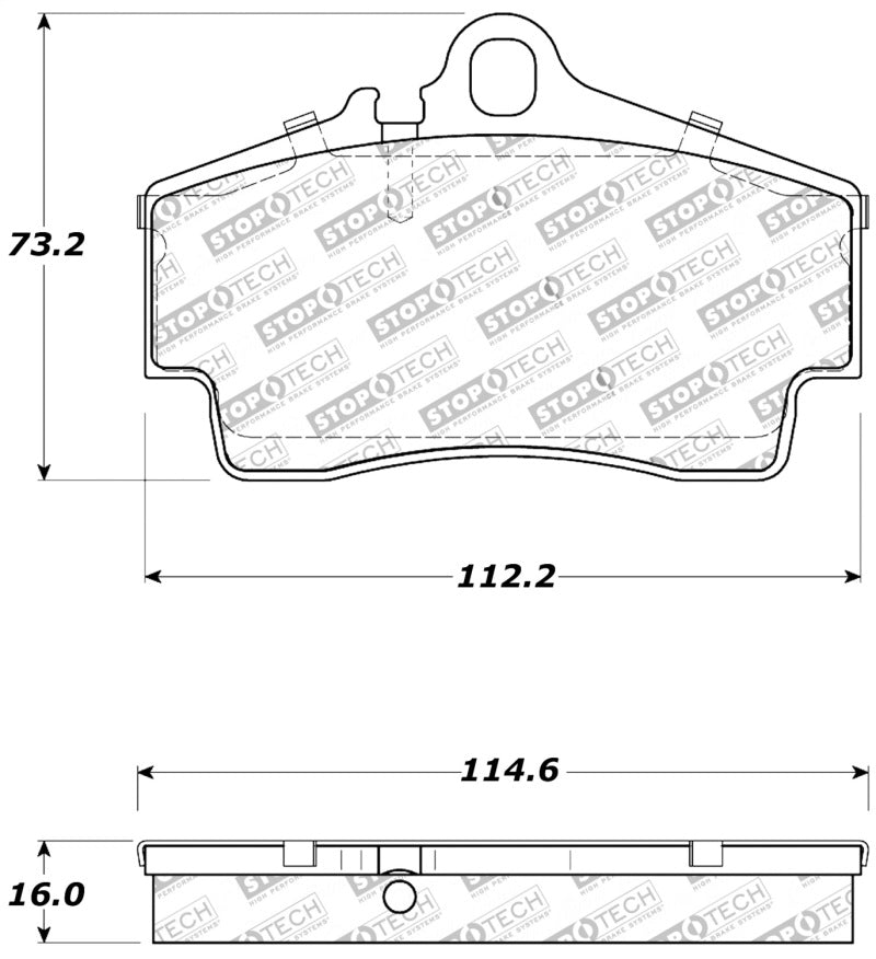 StopTech Performance 97-04 Porsche Boxster / 00-08 Boxster S / 98-08 911 Rear Brake Pads-thumbmail-11