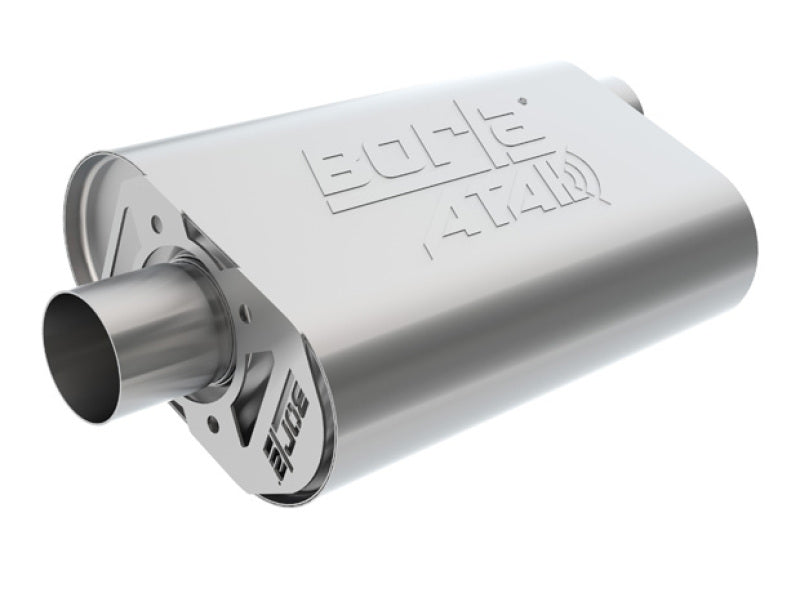 Borla CrateMuffler Big Block Mopar 383/413/426/440 2.5in Offset/Center 14inx4.35inx9in Oval Muffler-thumbmail-2