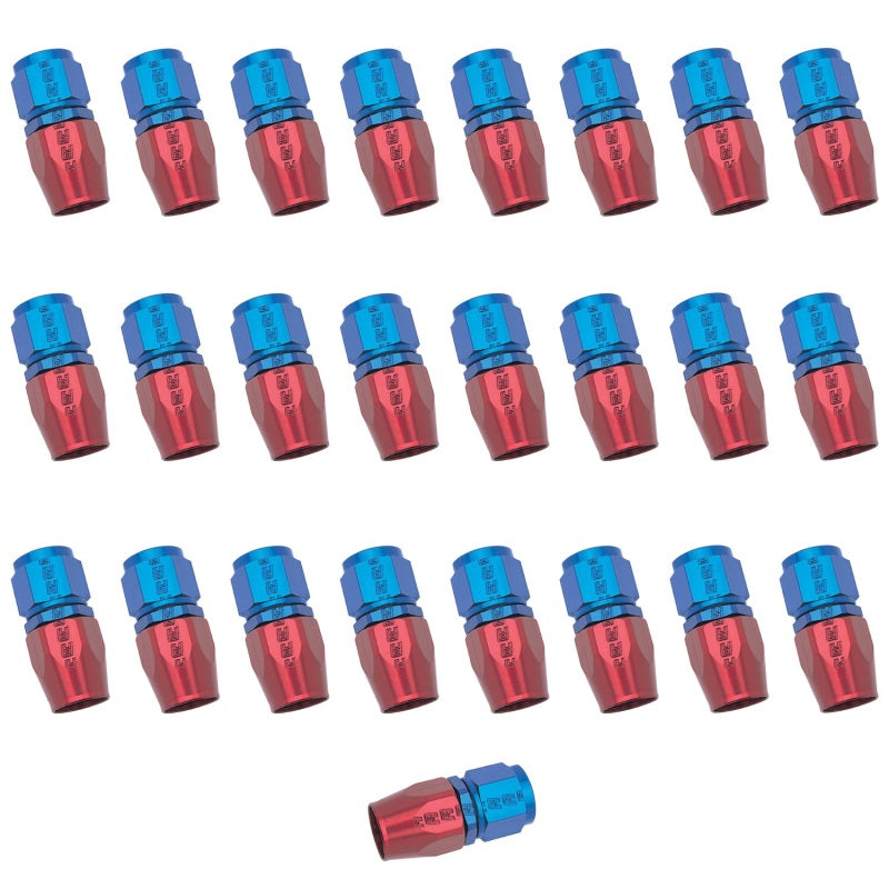 Russell Performance -10 AN Red/Blue Straight Full Flow Hose End (25 pcs.)-thumbmail-4
