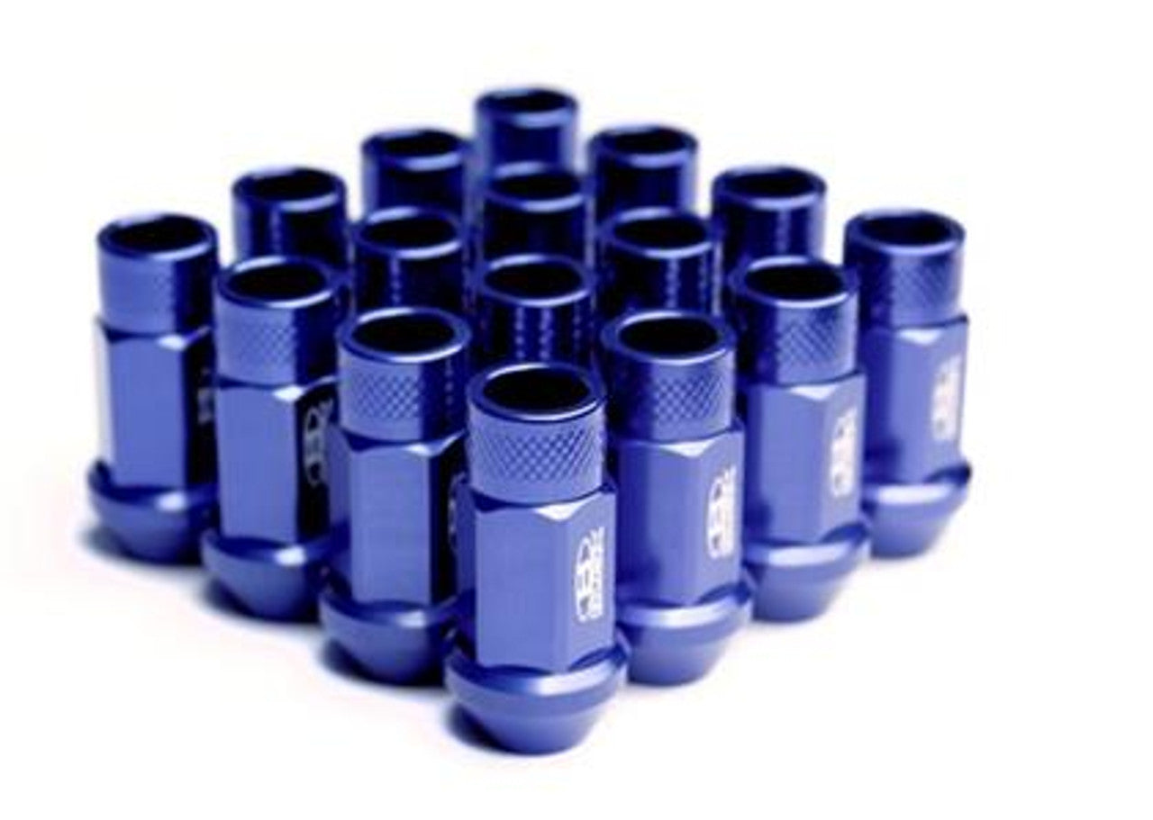 BLOX Racing Street Series Forged Lug Nuts - Flat Black 12 x 1.5mm - Set of 20 (New Design)