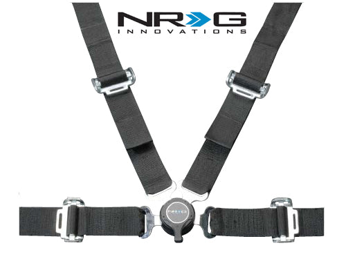 4 Point Seat Belt Harness / Buckle Lock- Black