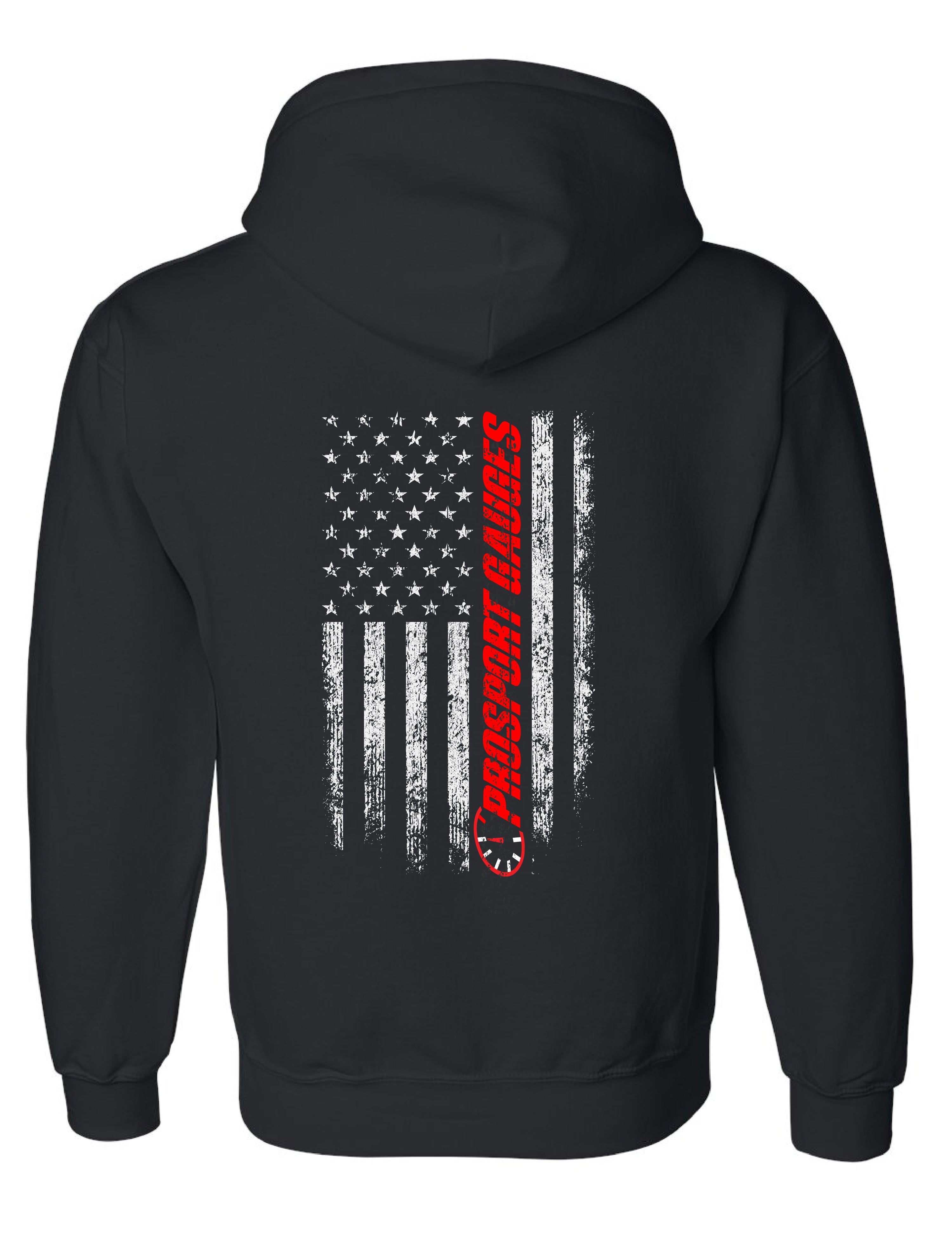 Prosport Prosport Gauges American Flag Hoodie Sweatshirt
